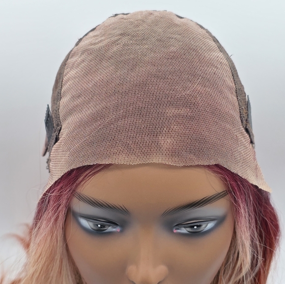 Chelsey Smith Crowns Cosmetics Cayenne Luxe Red & Blonde Wavy Lace Front Wig - Picture 11 of 12